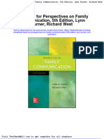 Test Bank For Perspectives On Family Communication 5th Edition Lynn Turner Richard West
