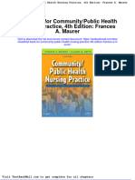 Test Bank For Community Public Health Nursing Practice 4th Edition Frances A Maurer