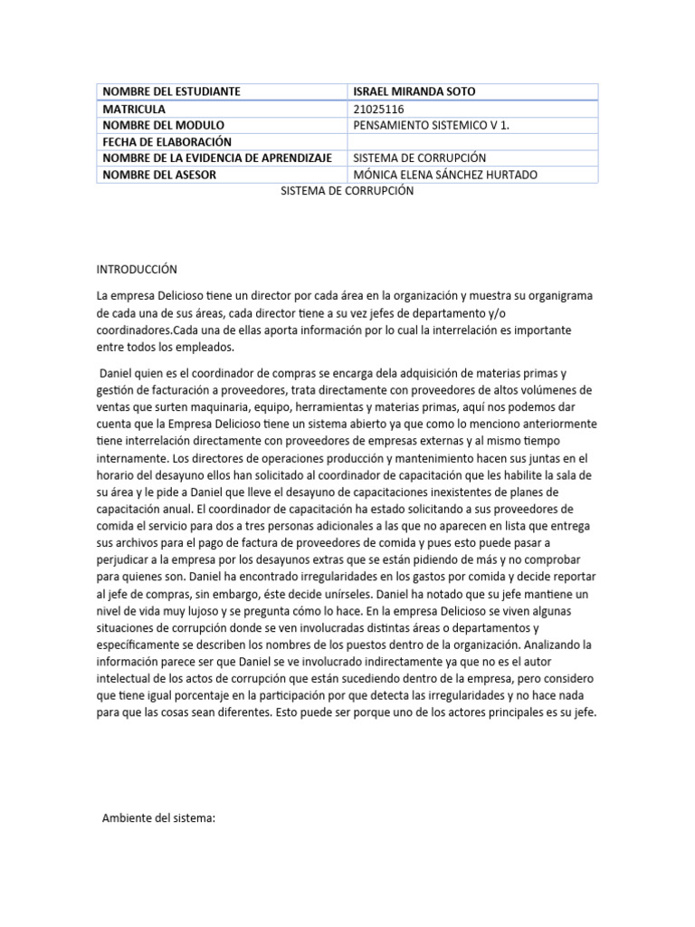Análisis del Sistema de Corrupción Empresarial | PDF | Corrupción ...