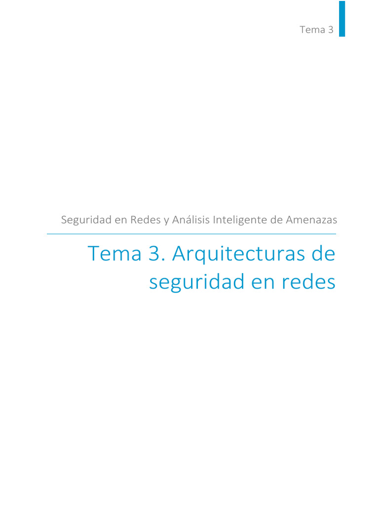 Tema 3. Arquitecturas de Seguridad en Redes PDF Cortafuegos