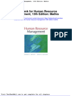 Test Bank For Human Resource Management 13th Edition Mathis
