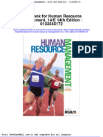 Test Bank For Human Resource Management 14 e 14th Edition 0133545172
