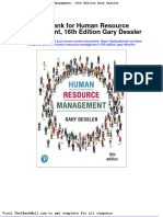 Test Bank For Human Resource Management 16th Edition Gary Dessler