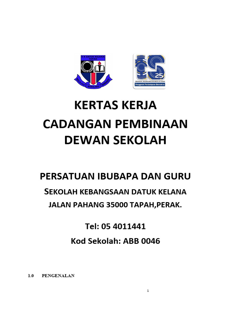 Kertas Kerja Pembinaan Dewan Skdk Pdf
