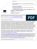 Lloyd - Settler Colonialism and The State of Exception. The Example of Palestine - Israel - Settler Colonial Studies Volume 2 Issue 1 2012