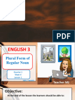 Powerpoint Presentation On English 3 Plural Form of Singular Verbs