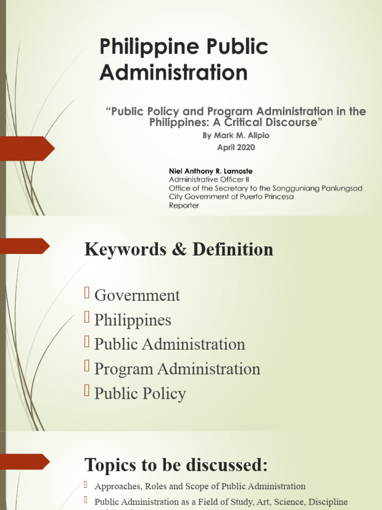 Public Policy Administration in the Philippines | PDF | Public ...