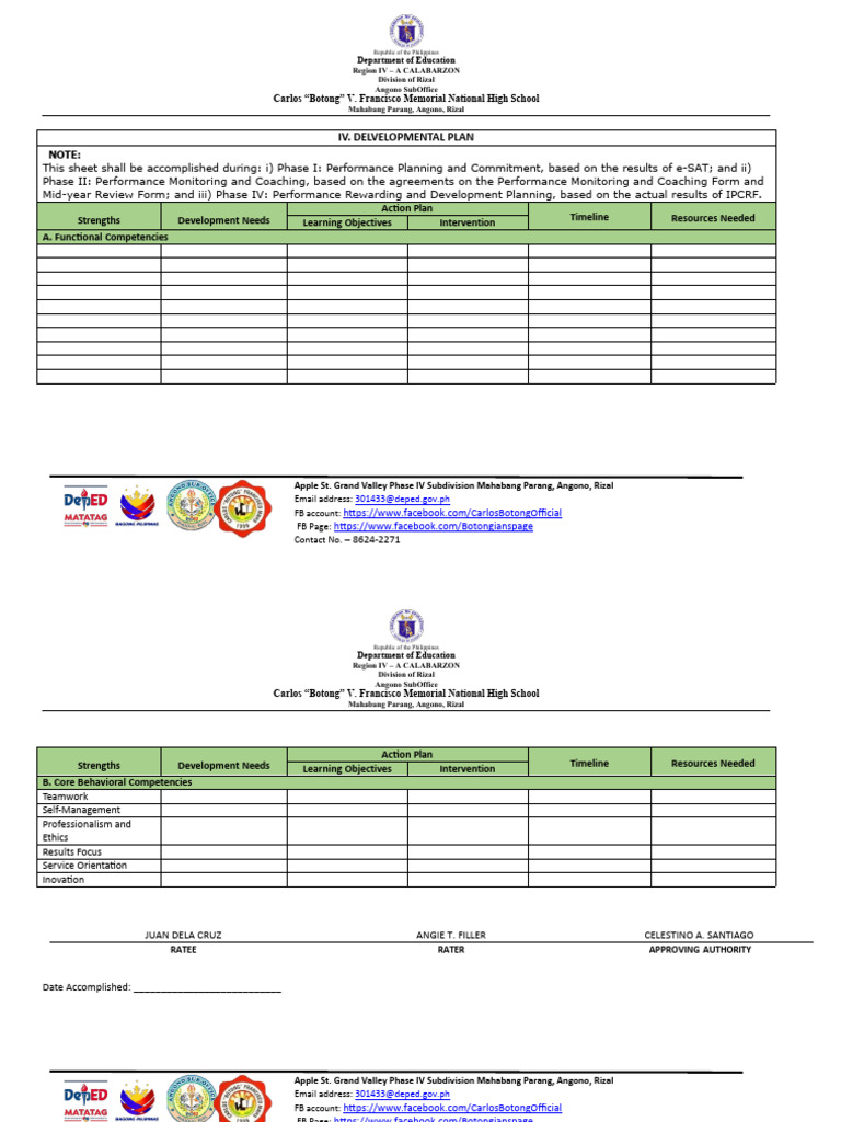 Development Plan Template | PDF | Psychology | Cognitive Science