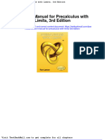 Solution Manual For Precalculus With Limits 3rd Edition