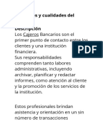 Descripción Cajero Bancario Perfil