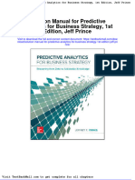 Solution Manual For Predictive Analytics For Business Strategy 1st Edition Jeff Prince