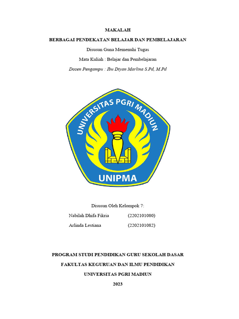 Pendekatan Pembelajaran Efektif Siswa | PDF