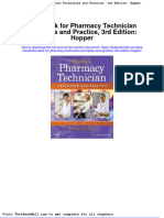 Test Bank For Pharmacy Technician Principles and Practice 3rd Edition Hopper