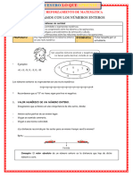 Reforzamiento - Matematica - Practicamos Con Los Números Enteros