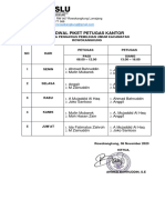 Jadwal Piket Kantor Panwas