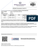 Certificado Vacunación Covid-19: República Del Paraguay