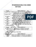 Jadwal Pertandingan Bola Voli Sendi Cup 2023