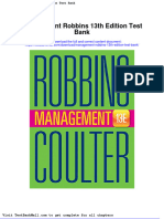 Management Robbins 13th Edition Test Bank