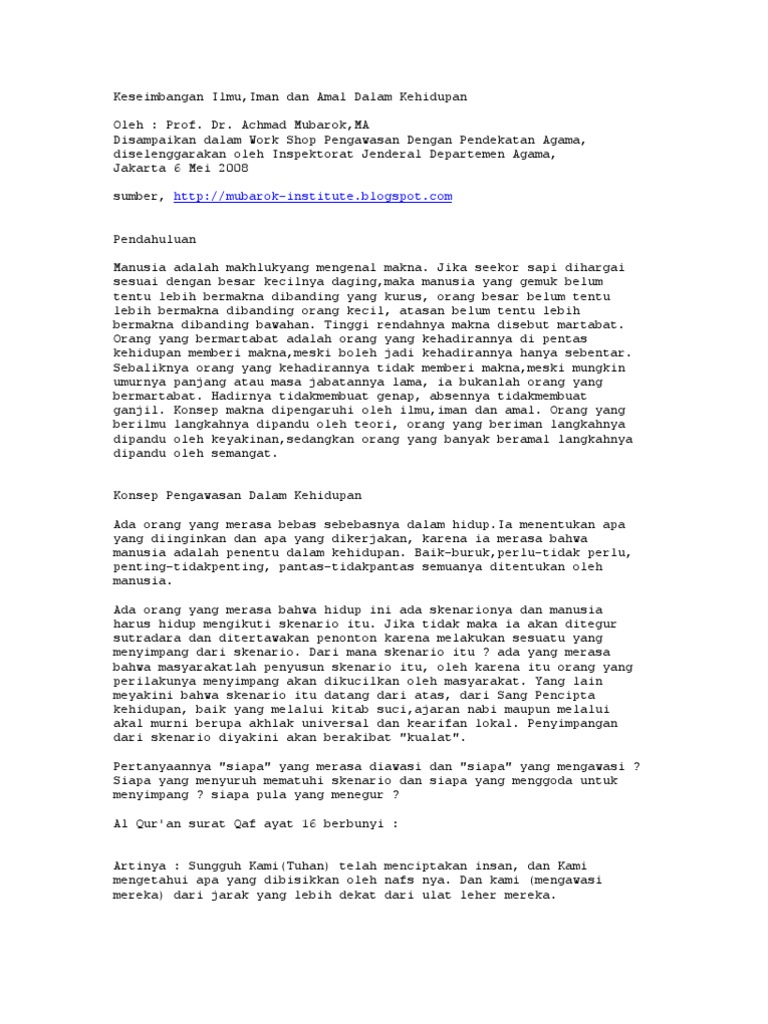 Ilmu Iman Amal Pdf