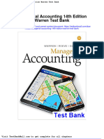 Managerial Accounting 14th Edition Warren Test Bank
