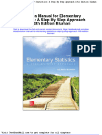 Solution Manual For Elementary Statistics A Step by Step Approach 10th Edition Bluman