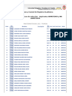 Admitidos Programa MATEMATICAS (D) - TUNJA 1 2024 UPTC