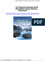 Test Bank For Physical Geology Earth Revealed 9th Edition Diane Carlson Download