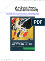 Test Bank For Concise History of Western Music 5th Edition Anthology Update by Barbara Russano Hanning