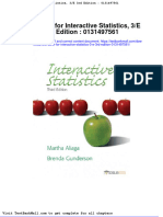Test Bank For Interactive Statistics 3 e 3rd Edition 0131497561