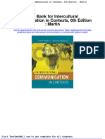 Test Bank For Intercultural Communication in Contexts 6th Edition Martin