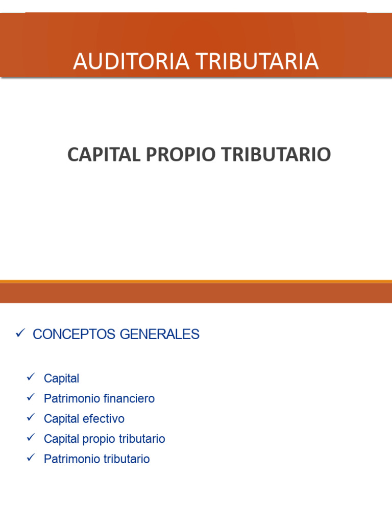 5 Capital Propio Tributario | PDF | Impuestos | Business