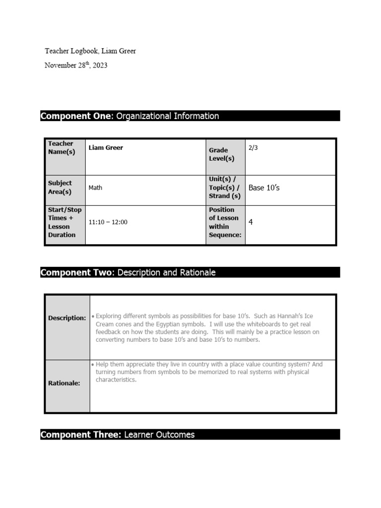 Teacher Logbook PDF Learning Earth