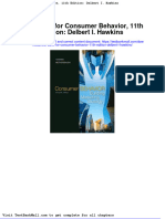 Test Bank For Consumer Behavior 11th Edition Delbert I Hawkins