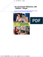 Test Bank For Consumer Behavior 6th Edition Hoyer