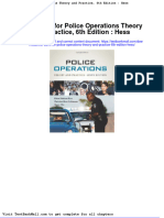 Test Bank For Police Operations Theory and Practice 6th Edition Hess