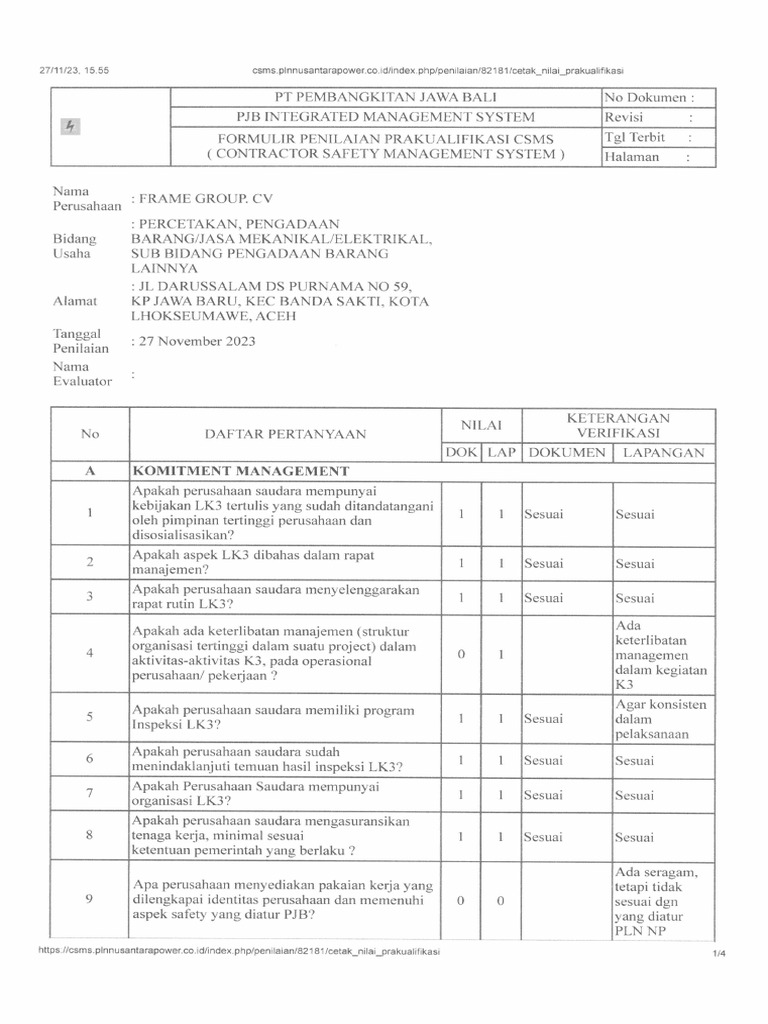 Csms Plnnusantarapower Co Id | PDF
