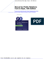 Solution Manual For Public Relations Writing Form Style 10th Edition