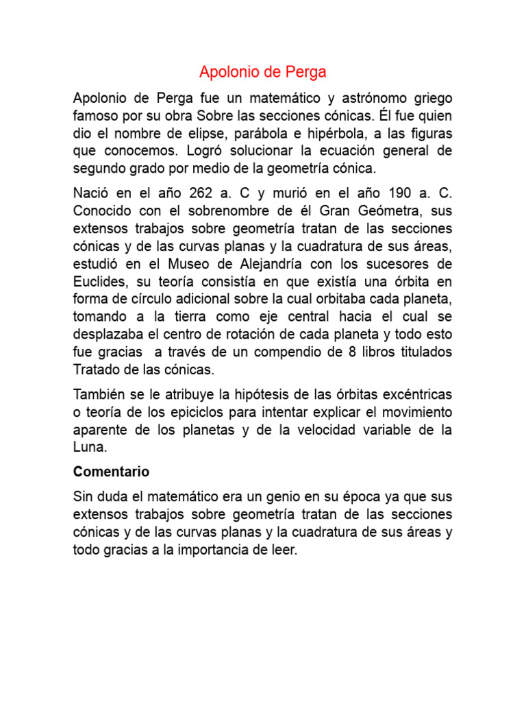 Apolonio de Perga PDF