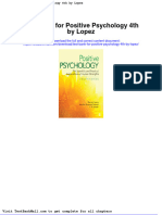 Test Bank For Positive Psychology 4th by Lopez