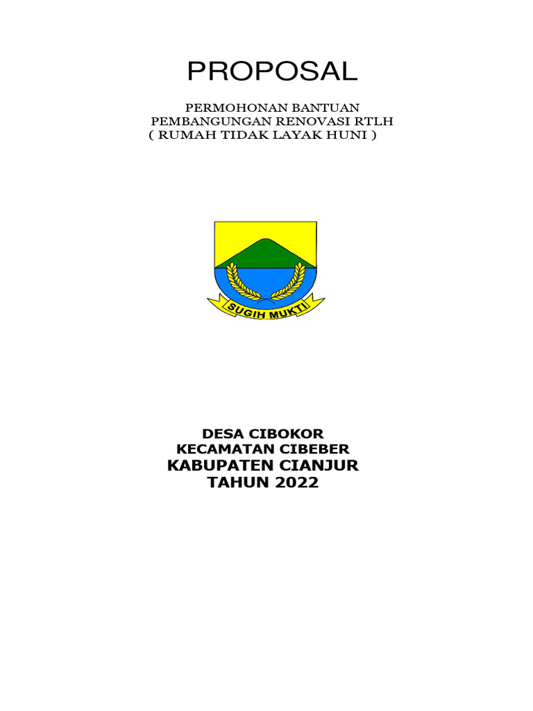 Proposal RUTILAHU Desa Cibokor 2022 | PDF