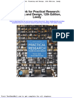 Test Bank For Practical Research Planning and Design 12th Edition Leedy