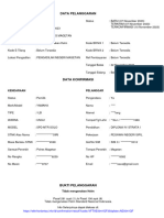 Data Pelanggaran: Kendaraan Pelanggar