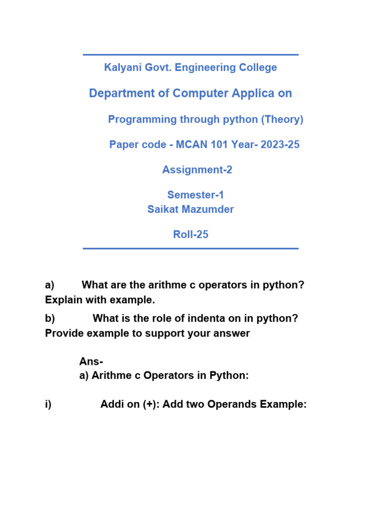 Theory Python | PDF | Python (Programming Language) | Mathematics