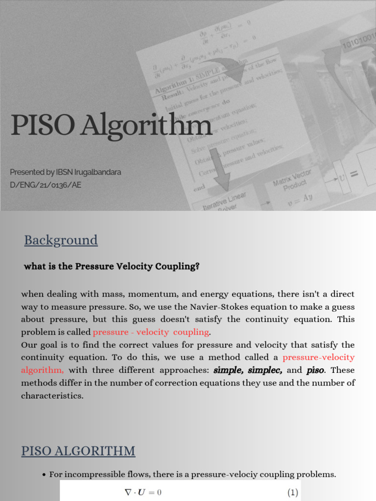 PISO Algorithm | Download Free PDF | Mechanical Engineering | Applied ...