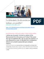 Texto-La Felicidad y La Diversión en El Trabajo