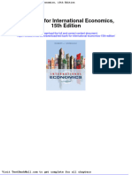 Test Bank For International Economics 15th Edition
