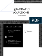 Quadratic Equations