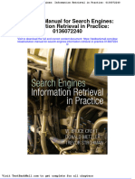 Solution Manual For Search Engines Information Retrieval in Practice 0136072240