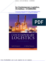Test Bank For Contemporary Logistics 11 e 11th Edition 0132953463