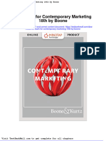 Test Bank For Contemporary Marketing 18th by Boone